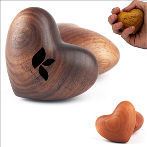 Handmade Wooden Hearts Walnut
